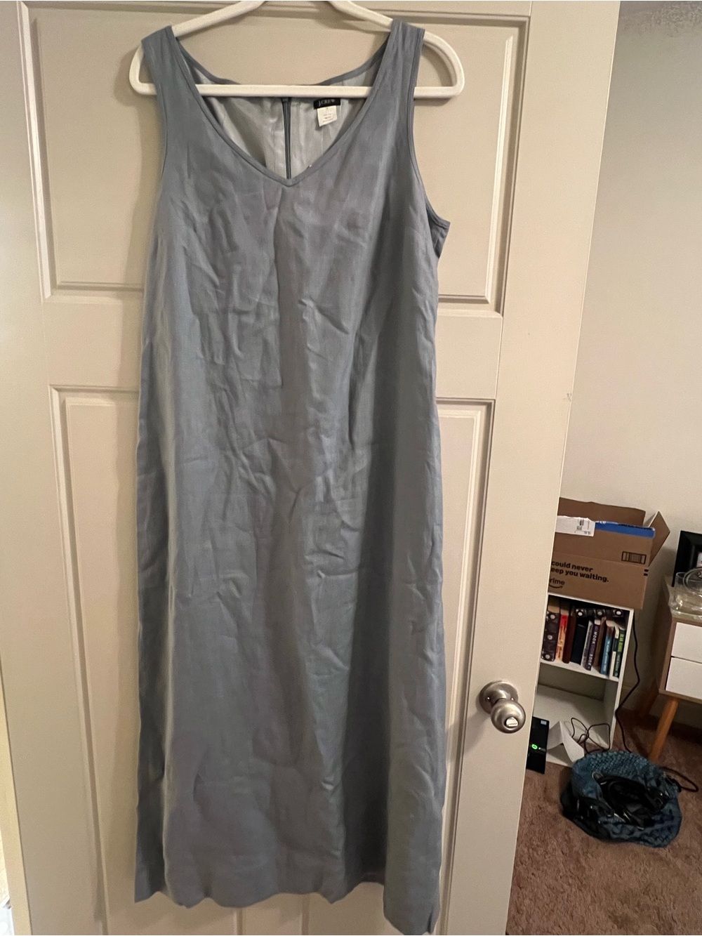 Vintage Light Blue linen Slip Dress - J Crew new w tags